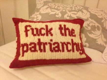 fuck the patriarchy pillow