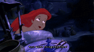 "little mermaid sings about thingamabobs gif"